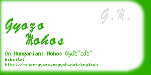 gyozo mohos business card